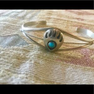 🔆BRACELET NATIVE AMERICAN BEAR PAW STERLING🔆